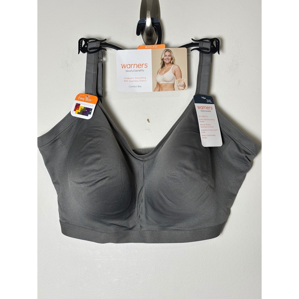 Warners Blissful Benefits‎ Wireless Comfort Bra XXXL Smoothing Lightly Padded